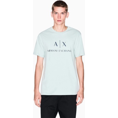 Armani Exchange Тениска Armani Exchange Armani Exchange Logo T-shirt - Aqua Grey - Mint Green