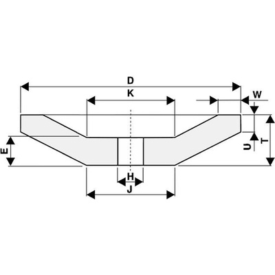 Tyrolit Brusný kotouč talířový 150 / 50 x 15 / 3 x 20 - 8 x 10 x 50 mm 99BA80K9V32 T430030