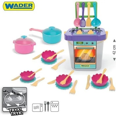 Wader Детска готварска печка с аксесоари - 31 елемента