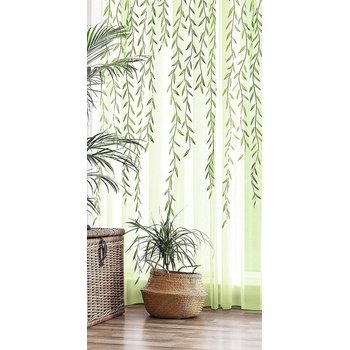 Прозрачна завеса, тюлена с върбови листа 100 х 200 см