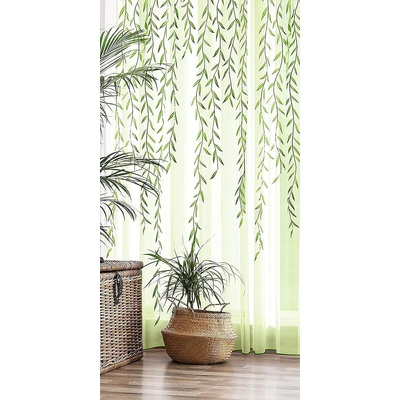 Прозрачна завеса, тюлена с върбови листа 100 х 200 см