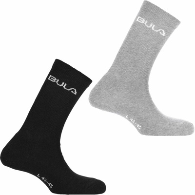 Bula 2PK WOOL SOCK Černá Šedá Bílá