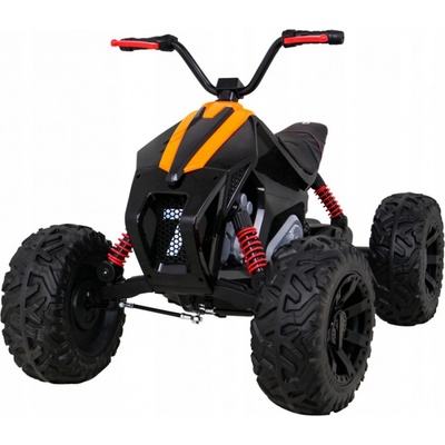 Joko Elektrická štvorkolka Lucky Seven penové kolesá kožené sedadlo čierna