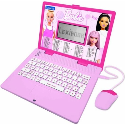 Lexibook Образователен детски лаптоп играчка със 124 дейности - Lexibook Barbie Bilingual Educational Laptop English and French (английски и френски език) (JC598BBI1)
