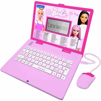 Lexibook Образователен детски лаптоп играчка със 124 дейности - Lexibook Barbie Bilingual Educational Laptop English and French (английски и френски език) (JC598BBI1)