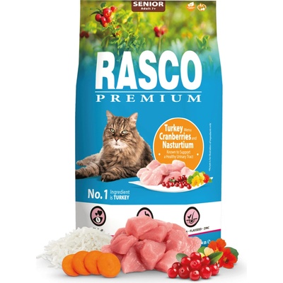 Rasco Premium Cat Senior morka s brusnicami a kapucínkou 0,4 kg