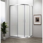 POLYSAN Easy Line - Четвърткръгла душ кабина, 120x80 см, полиран алуминий/прозрачно стъкло EL2315 (EL2315)