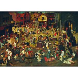 Bluebird Puzzle - Puzzle Pieter Bruegel the Elder - The Fight Between Carnival and Lent - 1 000 piese