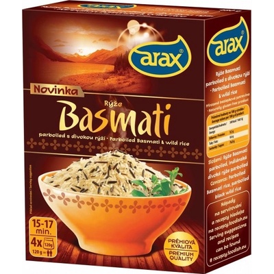 Arax Varné sáčky - Basmati rýže parboiled s indiánskou 480 g