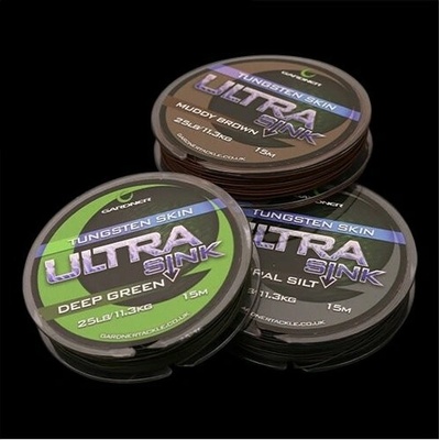 Gardner šnúra Ultra Sink Tungsten 15m 25lb Muddy Brown