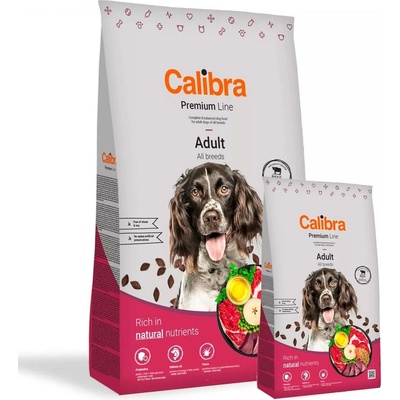 Calibra Dog Premium Line Възрастен Говеждо 12 + 3 кг БЕЗПЛАТНО