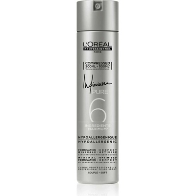 L’Oréal Professionnel Infinium Pure Soft – Hypoalergenní Profesionální Lak na Vlasy 300 ml (Compressed = 500 ml)