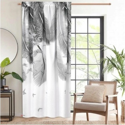 BytoTex Dekorační závěs s řasící páskou Grassa 145x250 cm - šedá