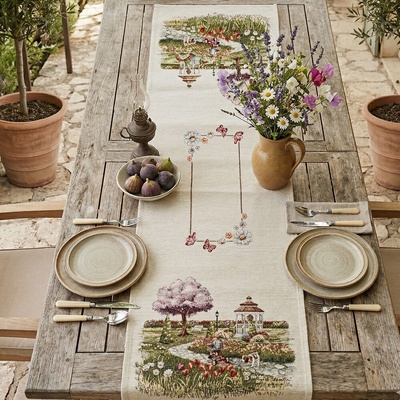 Texicop Gobelínové šerpy Chenille 1178 tulipány 40x100cm