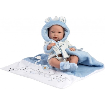 Llorens 73897 NEW BORN CHLAPČEK realistická bábätko s celovinylovým telom 40