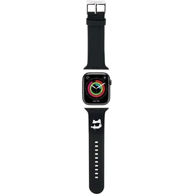 Karl Lagerfeld KLAWMSLCNK Apple Watch Strap 38/40/41mm black 3D Rubber Choupette Heads (KLAWMSLCNK)