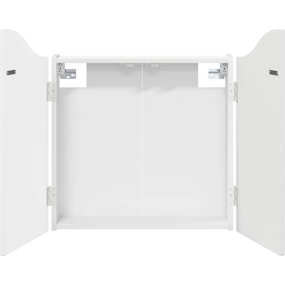 vidaXL Кабинет за дартборд Бял гланц 56 x 12 x 63 см (8006655)