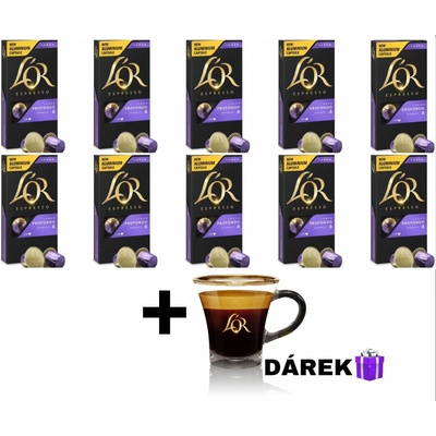 L'Or Lungo Profondo Intenzita 8 hliníkových kapsulí kompatibilných s kávovary Nespresso 100 ks
