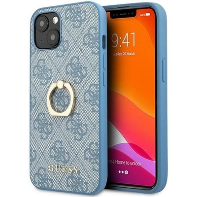 Púzdro Guess iPhone 13 mini 4G with ring stand modré