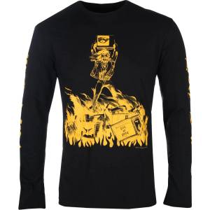 ROCK OFF Мъжка тениска с дълъг ръкав Iron Maiden - Holy Smoke Isolated Yellow - ROCK OFF - IMLST200MB