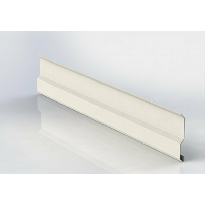 Krycí lišta stěnová r.š.125mm pozink Lakovaný RAL 9010 bílá s folií dl.2m