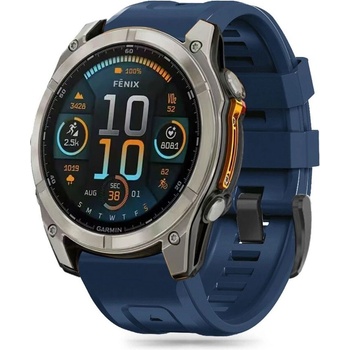 Tech-Protect Силиконова каишка за Garmin Fenix 5x / 5x Plus / 6x / 6x Pro / 7x / 8 (51mm) от Tech-Protect Silicone - Navy Blue (5906302376896)