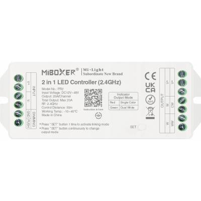 Miboxer milight LED ovladač Mi-Light PR2 2v1 Mono/CCT 20A 12-48V
