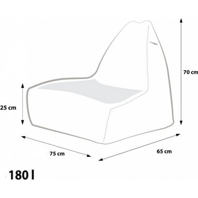 Ecopuf KEIKO S polyester NC9 Oranžová