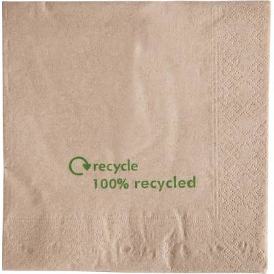 No Brand Obědové ubrousky z kraftového papíru recyklované 330 × 330mm 2000ks