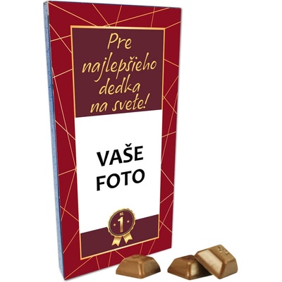 FOTOPOŠTA Najlepší dedko s fotkou mliečna čokoláda 100 g