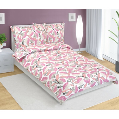 Bellatex obliečky krep Vějíř růžová 140x220 70x90