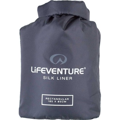 Lifeventure Silk Sleeping Bag Liner rectangular sivá