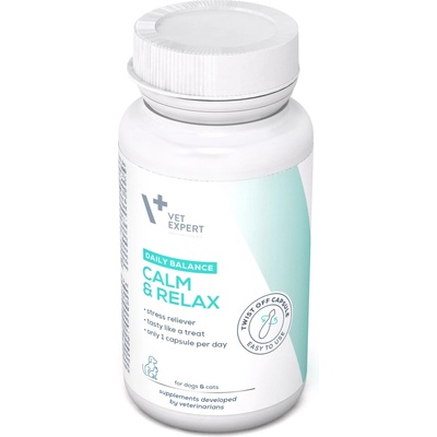 VetExpert Calm & Relax - přípravek na příznaky stresu pro psy a kočky 50 kapslí (Twist Off)