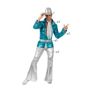 BigBuy Carnival Костюм Диско музика Син Размер xxl