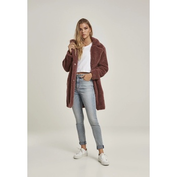 Urban Classics Ladies Sherpa coat darkrose