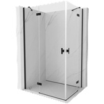 Mexen Mist-H Duo кабина за душ с врата, отваряща се надясно, 80 x 105 см, прозрачна, черна - 8A5-080L-105P-70-00 (8A5-080L-105P-70-00)