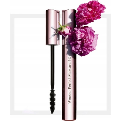 Clarins Wonder Perfect Mascara 4D objemová a prodlužující řasenka 01 Perfect Black 8 ml