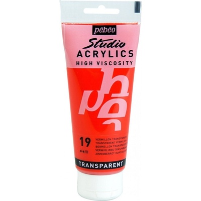 Pébéo 69.2009 АКРИЛНА боя 19 Transparent Vermilion 100 ml 1 бр (69.2009)