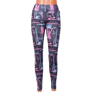 Image 1 of Дълъг черен клин с розови и сини орнаменти