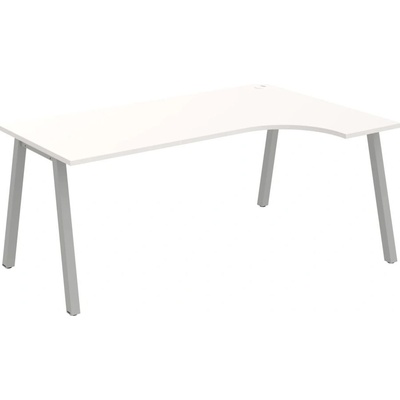 OFFICE PRO s.r.o. HOBIS kancelársky stôl tvarový, ergo ľavý - UE A 1800 L, biela