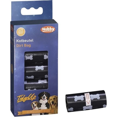 Nobby TidyUp sáčky na exkrementy černé 4 role 60 sáčků