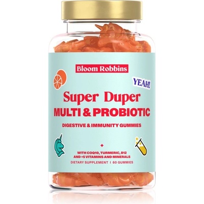 Bloom Robbins MULTI & PROBIOTIC žvýkací pastilky gumíky jednorožci 60 ks