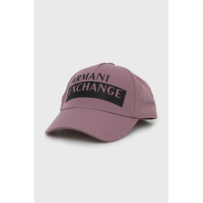 Armani Exchange Шапка с козирка Armani Exchange в лилаво с изчистен дизайн (954202.2F106)