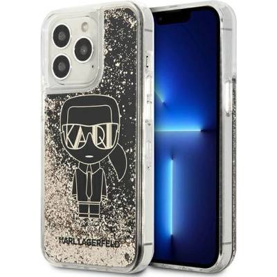 KARL LAGERFELD Кейс Karl Lagerfeld KLHCP13XLGGKBK за iPhone 13 Pro Max 6.7", черен / черен, твърд, Liquid Glitter Gatsby (KF000975-0)