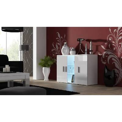 Бюфет Cama 120см SOHO S7 бял/бял гланц (SOHOKOM BI/BI)
