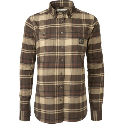 Chevalier Дамска риза с копчета Chevalier Women's Heron Flannel Shirt - Soil Brown Checked - размер 38 (EU) (133-1041-0213)