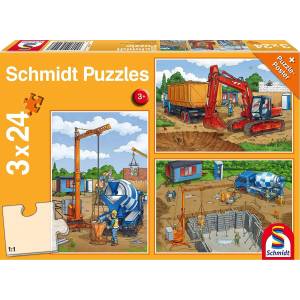 Schmidt Spiele - Puzzle 3x24 On a building site - 40 - 99 piese