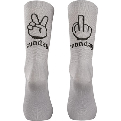 Northwave Мъжки чорапи за колоездене Northwave Sunday Monday Sock Cycling socks - Light Grey / Forest Green - размер 44-47 (EU) (201-4593-0614)