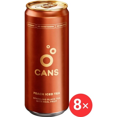 CANS Ledový čaj broskev 8 x 330 ml