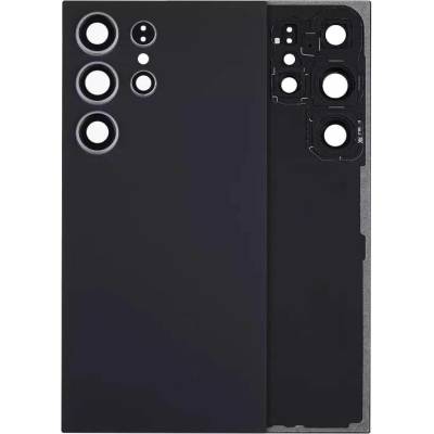 Zadní sklo s krytkou kamery Samsung Galaxy S24 Ultra 5G (bez loga) – Aftermarket Plus – černý titan SAM3725